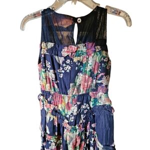 Joyfolie Floral Jumpsuit in Navy and Pink